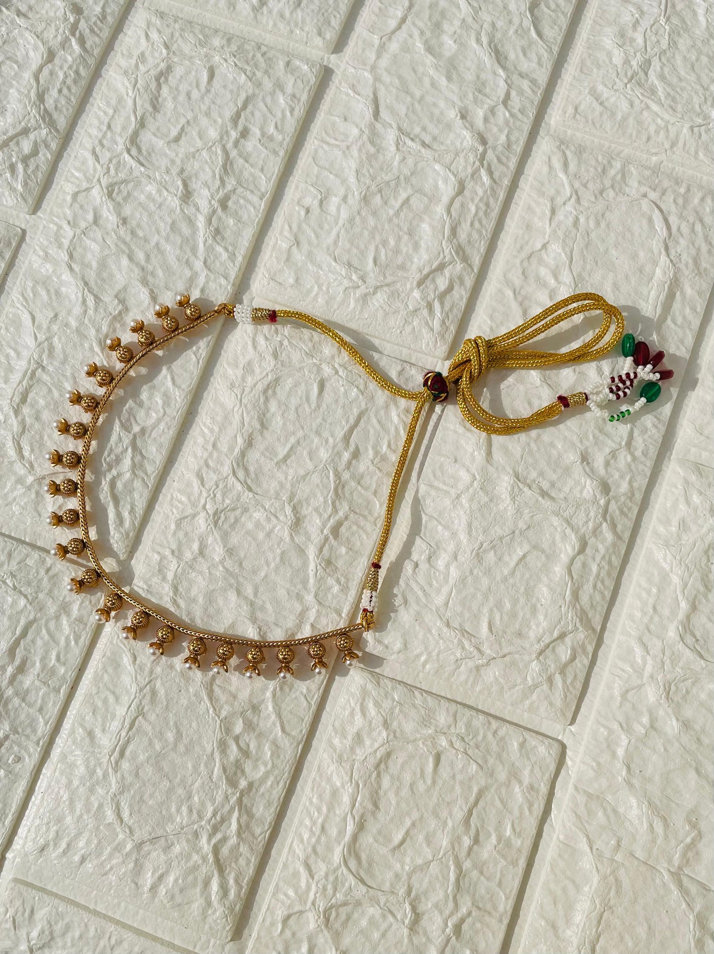 Pearl Drop Temple Necklace